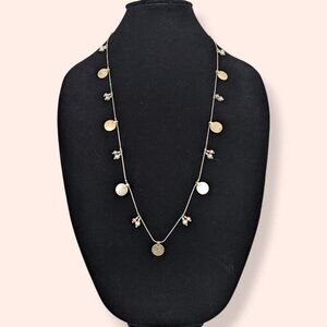 (2/$20) Metal Bead & Disc Necklace